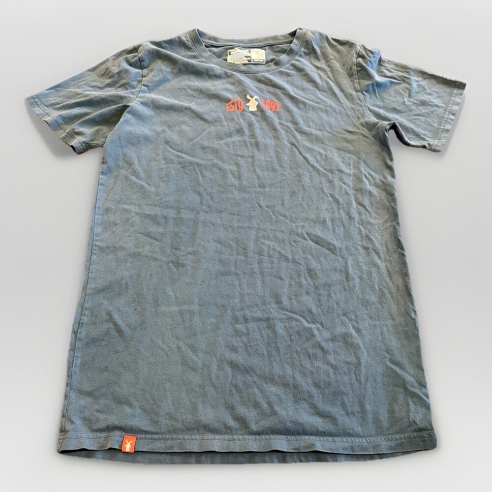 Dutch Bros Coffee Mens Blue Guaranteed To Satisfactory Short Sleeve T-Shirt M